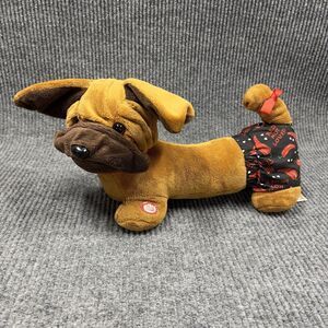 Dan Dee Animated Brown Dog 15” Plush Sings Hot Stuff Valentines Day Works‎ Video